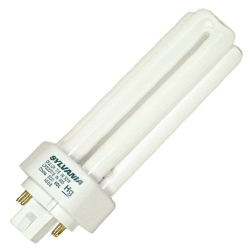 Image of LEDVANCE Sylvania 20882 Compact Fluorescent 4 Pin Triple Tube 4100K, 26-watt | Triple Tube, GX24q-3 Base, 26 Watt Long Lasting Energy Efficient Light Bulb, 12000 hr Life, Dimmable, 4100K Cool White