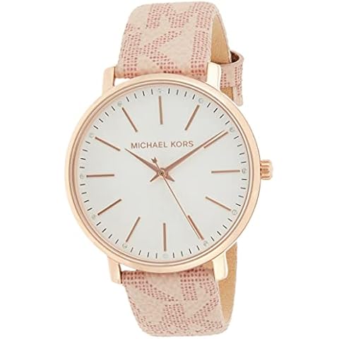 Reloj Michael Kors Pyper dorado con correa rosa Cover