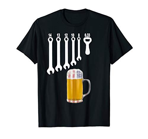 Amerika Fahne Schnaps Maulschlüssel Herren Mallorca Werkzeug T-Shirt 1 Amerika Fahne Schnaps Maulschlüssel Herren Mallorca Werkzeug T-Shirt