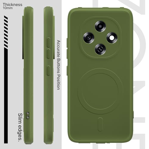 Image of Pikkme Back Cover for Oppo F31 Pro 5G Soft Matte Silicone Mag-Safe Design (Mag-Safe Not Support) Camera Protection | Slim Fit Bumper Cover (Light Green)