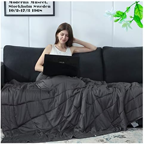 Cieltown Weighted Blanket (Dark Grey, 48"x72" 20lbs)
