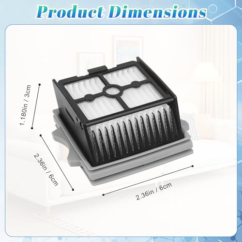 Image of 6 Pack Filters Replacement Parts for Tineco Floor One Stretch S6 /S5 Combo / S9 Artist Pro /Switch S6 Cordless Wet Dry Vacuum Cleaner