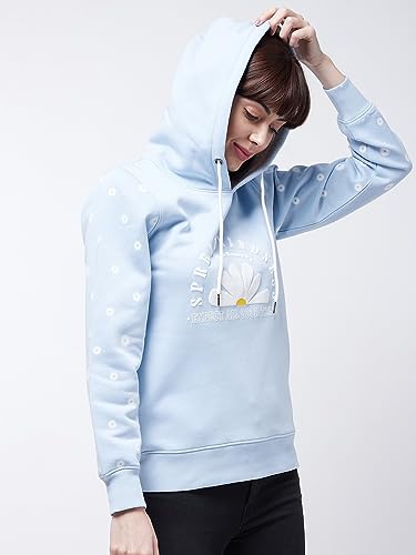 Image of Modeve Women Printed Hooded Sweatshirt for Winter