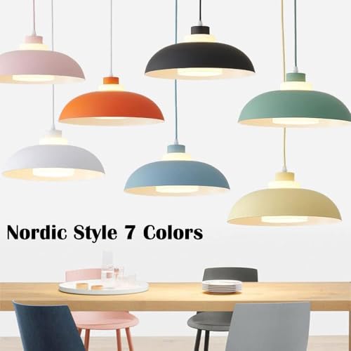 Lámpara colgante colorida de estilo nórdico con casquillo moderno E27 3