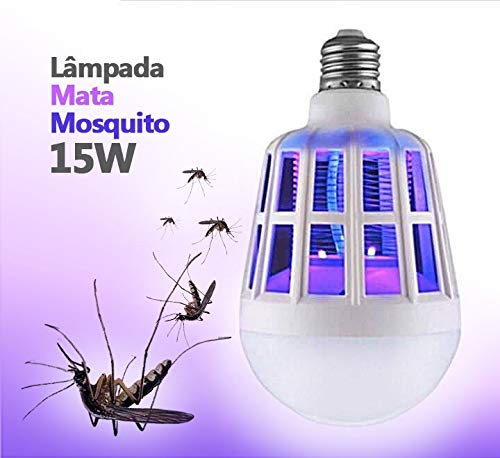 Kit 6 Lampada Led 15w Mata Mosquito Insetos Branco Bocal E27