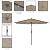 Pure Garden Patio Umbrella with Lights - 10 ft Outdoor Sun Shade Canopy with 32 Solar LEDs - UV 30+ Protection LED Umbrella (Sand)