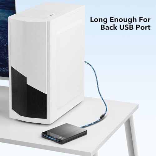 RAAYOO Floppy Disk Reader, External Portable USB A/C 3.5 inch USB Floppy Disk Drive for PC Laptop Notebook Computer with Windows 11/10, 3.5inch, Brushed Striation - Thumbnail 7