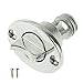 Marine Stainless Steel 316 Boat Oval Garboard Drain Plug Fits 1'' Hole Thread with Rubber Washer Gaskets and Screws (1, Type: Fits 1'' Hole Thread)