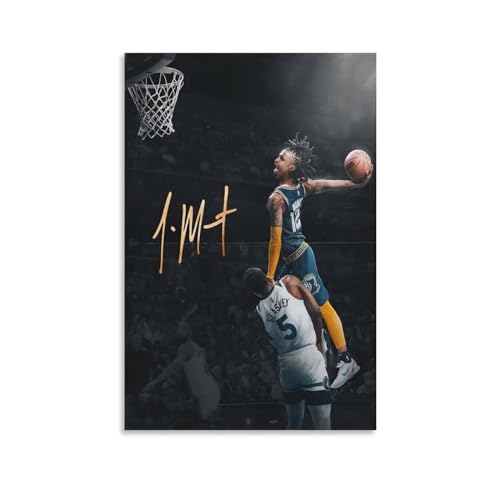 SECOLI Ja Morant Dunk Poster sur toile décorative Décoration murale Décoration moderne 20 x 30 cm