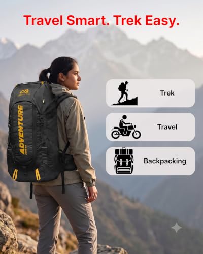 Image of Zero 60L Rucksack for Men and Women | Ideal for Multiday Hiking, Trekking, Camping & Travel - Black