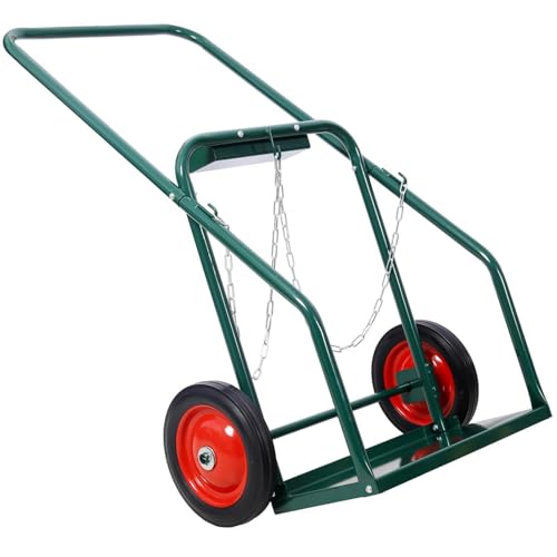 Carretilla para cilindros capacidad 440lbs con ruedas de goma 10 in miniatura 7