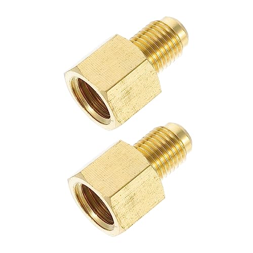 2pcs Air Conditioning Pump Adapter Vacuum Pump Conversion Tool for Refrigeration Design for Leak Interface Conversion Sturdy and Practical Excellent Workmanship for Cooling