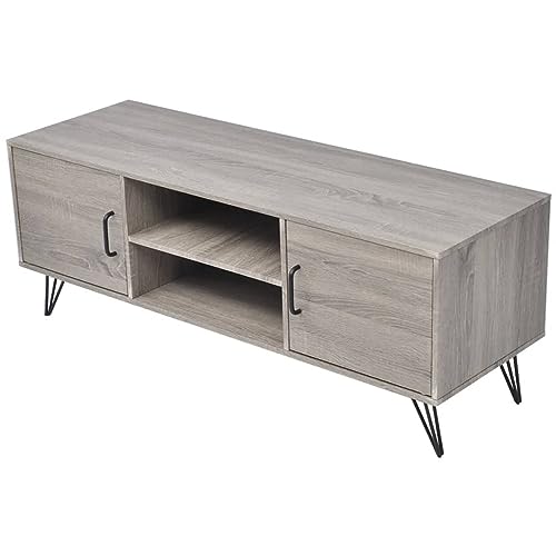Cinyiqo Mueble para la televisión, Mueble para TV, Mueble Television, Mueble Habitacion, Mesa Salon, Mesa De Television, 120x40x45 cm Gris