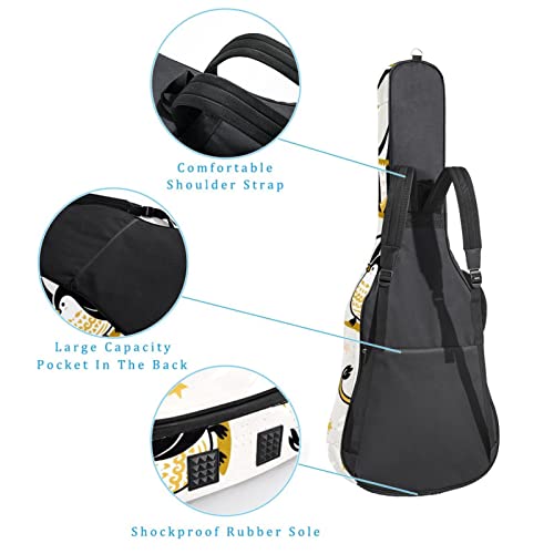 Housse imperméable pour guitare acoustique avec double bandoulière et poche Motif griffe de chien Corgi, Multicolore 03… - Les Beatles, Paul McCartney, John Lennon, RIngo Starr, George Harrison Housse imperméable pour guitare acoustique avec double bandoulière et poche Motif griffe de chien Corgi, Multicolore 03… – Image 4