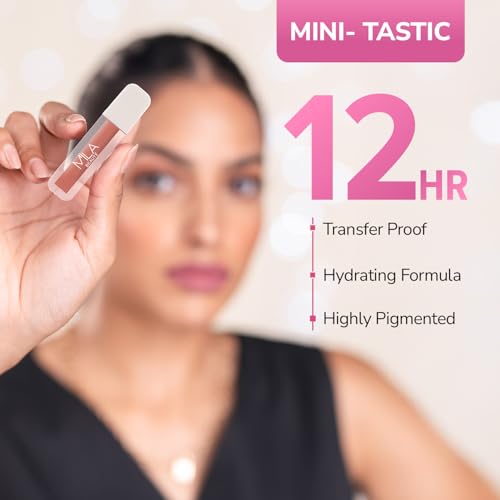 Image of Mila Beaute Set of 7 Non Transfer Mini Liquid Lipstick Gift Set I 12 Hrs Transfer proof I With Hyaluronic Acid I Perfect For Gifting, Special Occasion, Wedding, Travel Friendly Combo for Women I Gift Pack