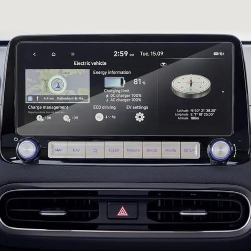Protection écran auto pour Hyundai Kona 10,25" film GPS tactile anti-trace et transparent