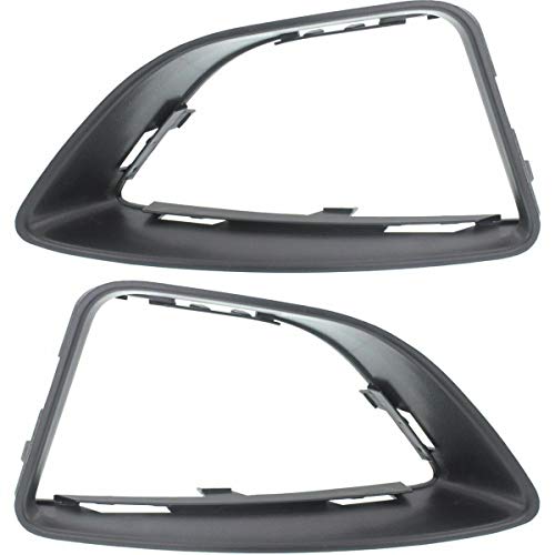 Parts N Go 2010-2012 Fusion S SE Fog Light Trim Bezel Set Driver & Passenger Side Left/Right Hand Black - AE5Z17E810EA FO1038121