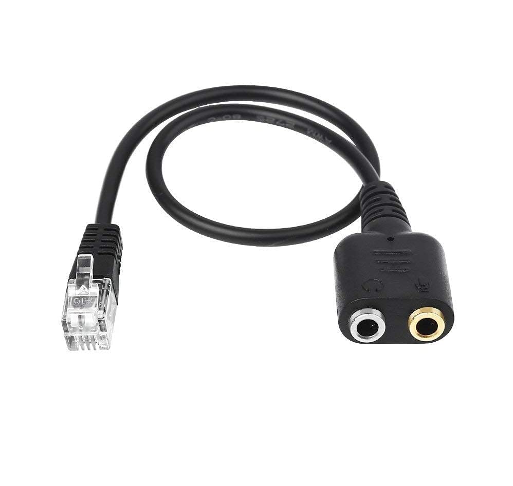 KNEUTRIX It Works only with Few Cisco Phones (not All) Avaya 1612,9600, SNOM Phones only - Headset Cable Dual 3.5mm to RJ9 Jack Adapter Convertor PC Headset Telephone-image-21