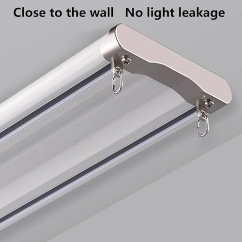 Ceiling Curtain Track Room Divider - Silent Operation, Easy Installation for Open Space Privacy,White,2.2m(7.2ft)
