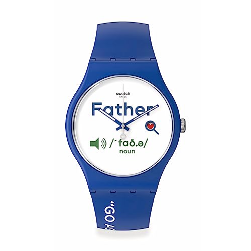 Swatch All About Dad SO29Z704 - Reloj azul para hombre, Corr