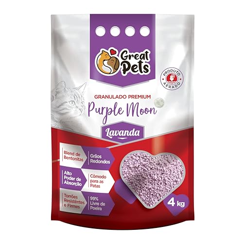 Great Pets Areia Higiênica Premium Purple Moon 4kg Lavanda