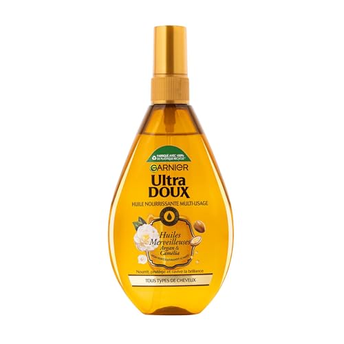 Huile Cheveux Nourrissante Cheveux Secs Argan Camélia Ultra Doux Garnier Le Flacon De 150ml