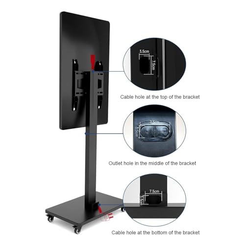 Soporte móvil para TV de 32-65 pulgadas con ruedas miniatura 4