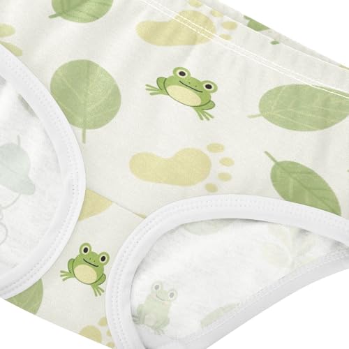 Girls' Underwear Footprints Frog Plant Toddle Brief Panties 2-8 Years 203007544