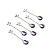 FYONE Espresso spoons 18/10 Stainless Steel, Shape of leaves 6-piece Vogue Mini Teaspoons set for Coffee Sugar Dessert Cake Ice Cream Soup (4.64 Inches)(Rainbow-Spoon)…