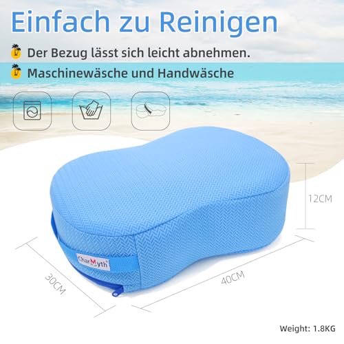 Charmyth Whirlpool Sitzkissen Sitzerhöhung Unterwasser, 40 x 30 x 12cm Badewannenkissen, rutschfest schnelltrocknend Hot Tub Booster Seat