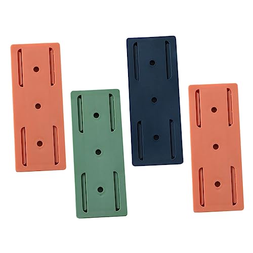 Operitacx 4 pezzi Fissatore Ciabatta Elettrica Autoadesivo Supporto Montaggio Parete senza Organizer Multipresa Resistente e Pratico con Design Inserto per Presa Parete Colore Casuale