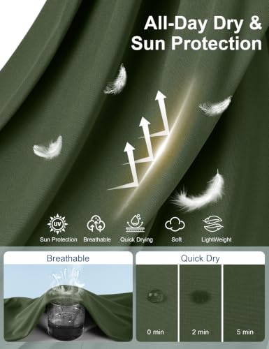 Image of FISHEAL Men's UPF 50+ Sun Protection Fishing Hoodie, Long Sleeve UV Shirts with Mask, Quick Dry Hooded for Outdoor Beach