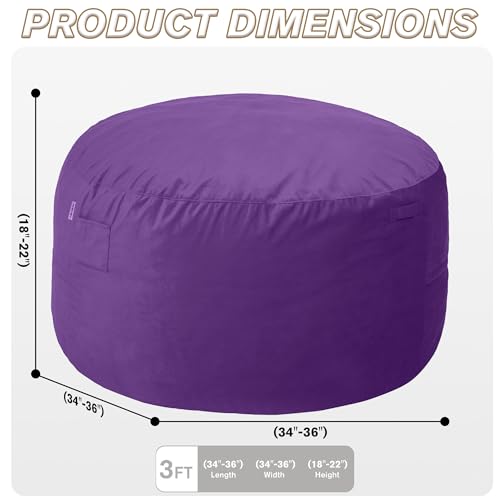 lilanoon 3FT Memory Foam Bean Bag