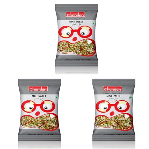 Image of Chandan Mouth Freshener Mint Sweet Mukhwas 100% Natural | Pack of 15 | 200g | Contains Fennel Mixed with Spices