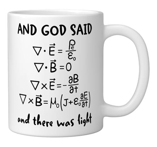 Taza de cerámica física con ecuaciones de Maxwell miniatura 2