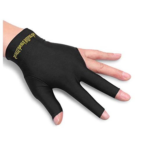 Scott Edward 10pcs per Pack, 3 Fingers Billiard Gloves Pool Cue Gloves Spandex Lycra for Left Hand Men/Women, Black