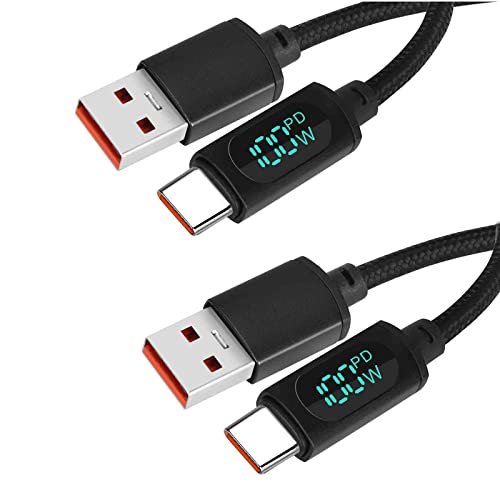 UrbanX USB C to USB C Cable 3.3ft 7A 100W, 2Pack, USB 2.0 to Type C Charging Cable Fast Charge for Mate 9 Porsche Design, MacBook Pro 2020, Samsung Galaxy S21/S22/S23/S24, Pixel, LG, and More
