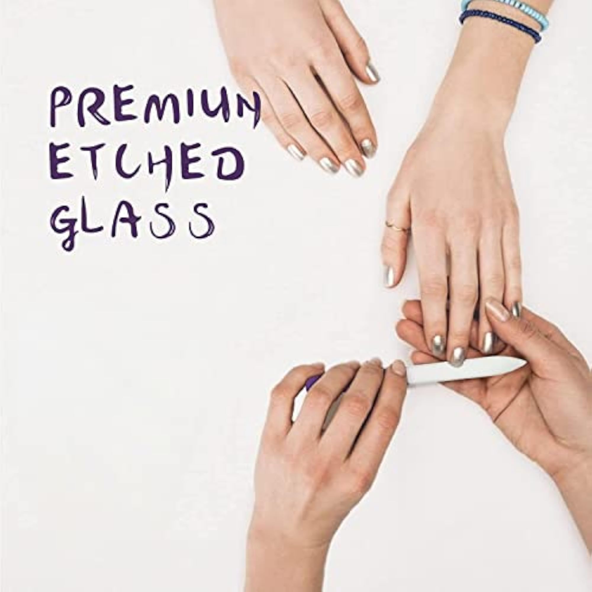 Stainless Metal Finish Professional Nail Filer Polisher Kit