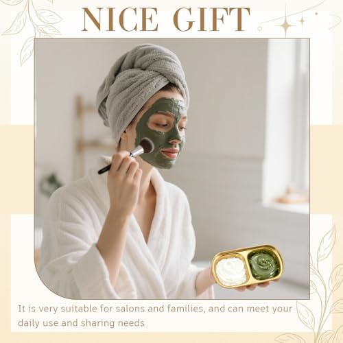 Image of 4 Pcs Esthetician Bowls Face Mask Tray Esthetician Supplies Stainless Steel Compartment Serving Tray Women Skincare Products Facial Bowl for Spa Salon Aesthetician Beauty, Nail Art (Gold,Small)