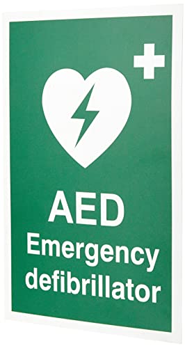 Seco AED Emergency Defibrillator Sign, 200mm x 300mm - 1mm Semi Rigid Plastic