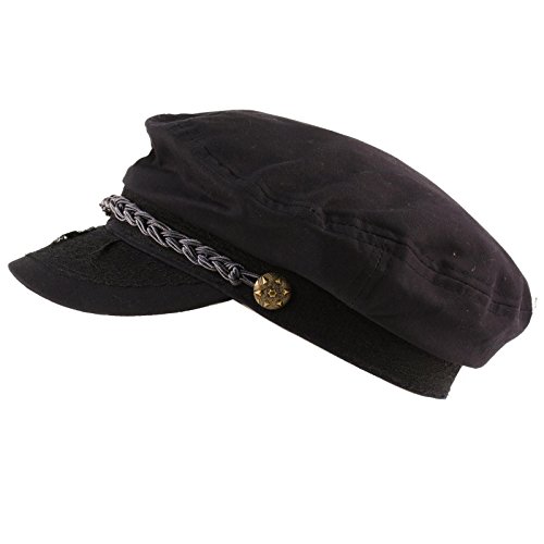 Image of SK Hat shop Men's Summer Cotton Greek Fisherman Sailor Fiddler Driver Hat Flat Cap