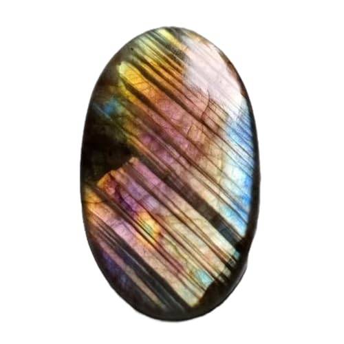 Cabochon de labradorite violette naturelle ovale 37 x 22 x 7 mm pour la fabrication de bijoux