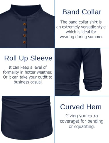 Image of Macsivo Men's Stylish Mandarin Collar Kurta | Casual Ethnic Fusion Shirt for Daily, Party & Travel | Full Sleeves | Cotton Blend Comfort Fit Short Kurta