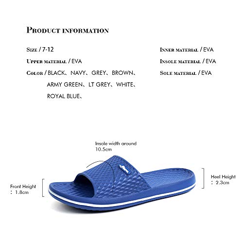 Image of FUNKYMONKEY Men's Shower Slides - Non Slip Quick Drying Sandals for Men - Lightweight Pool Beach Bathroom Slippers Indoor Outdoor