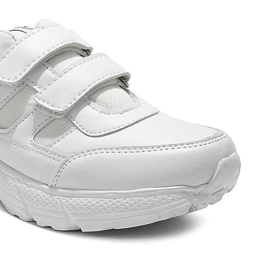 Image of ASIAN Men's & Boy's Expo White Casual & Sneaker,School Shoes | Extra Max Cushion Lightweight Sports Shoes for Men's & Boy's (WELCRO