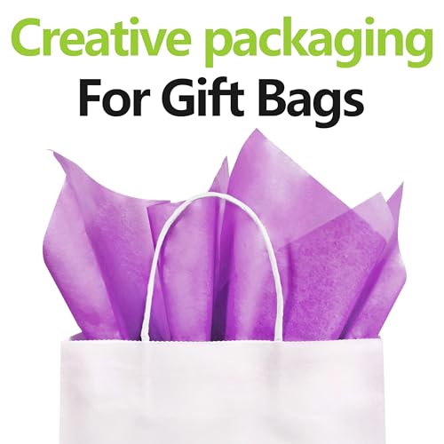 Image of Bobobag 100 Sheets Purple Tissue Paper 20 inchX14 inch Tissue Paper for Gift Bags, Gift Wrapping Tissue, Christmas Tissue Paper Anniversary Holiday Decoration Arts Craft