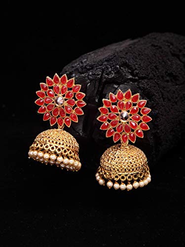 Stylish Pearl Jhumka Traditional Jhumki Earrings (12404er)