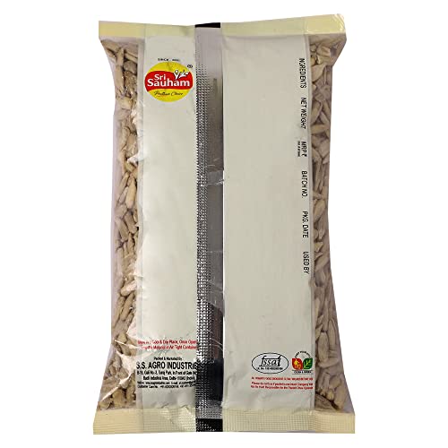 Image of Sri Sauham 100% Natural Roasted Sunflower Seeds - 200 Gram | Preservative-Free & Edible Surajmukhi Ke Beej | Protein-Rich Vegan Diet Food | High Fibre Nuts for Eating & Cooking | Healthy Source of Iron