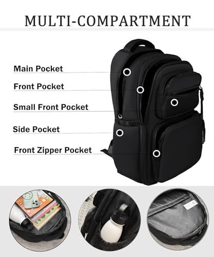 BASICPOWER Mochila escolar para meninas e meninos, mochila de laptop para estudantes do ensino médio