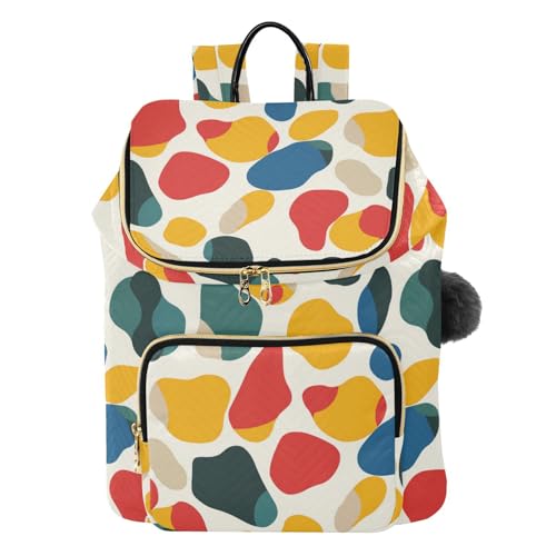 Colorful Point Abstract Pattern Designed Backpacks for Women Stylish Lightweight Daily Travel Backpack for Shopping Sports Travel bolsas para viajar